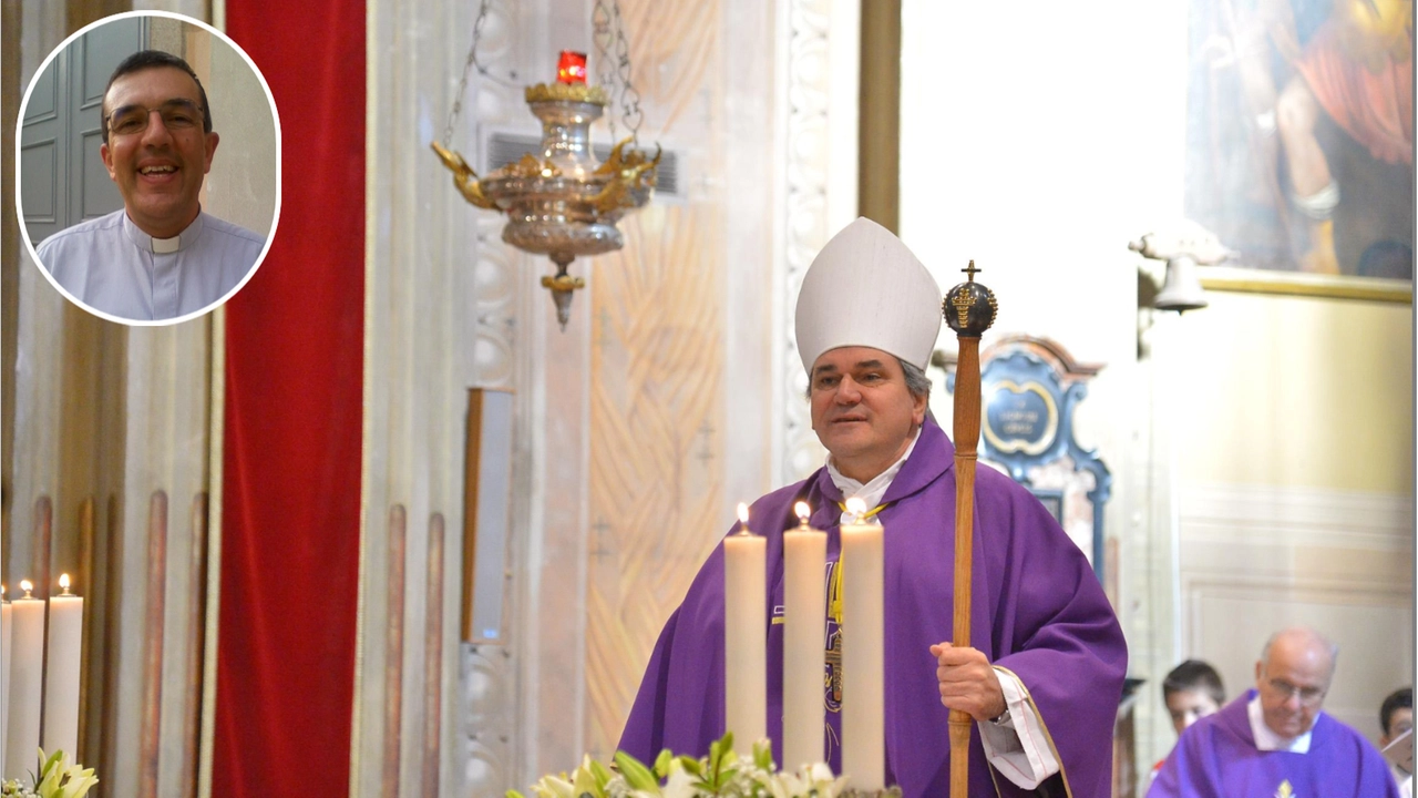 Il vicario episcopale monsignor Luca Raimondi. Nel riquadro, don Marco Zappa
