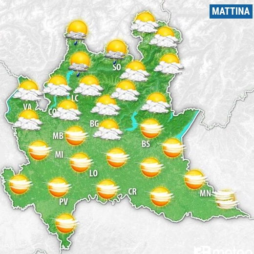 Le previsioni meteo per lunedì 2 giugno
