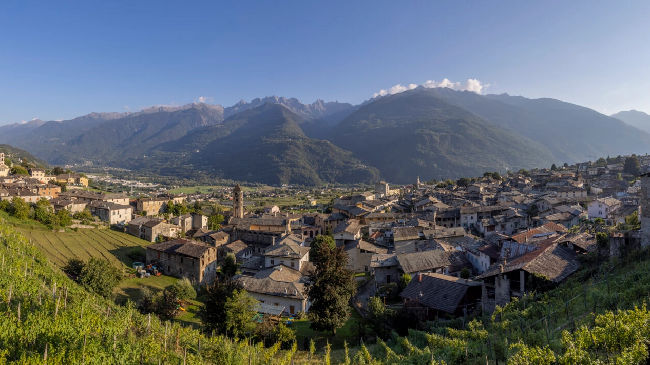 Una vista del comune di Ponte in Valtellina