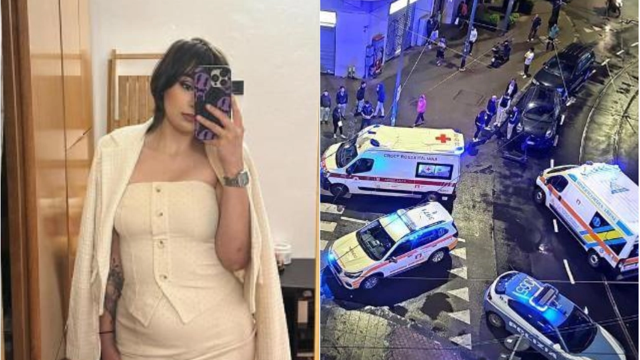 Una foto scattata da un residente in piazza Bausan subito dopo l’incidente Una foto scattata da un residente in piazza Bausan subito dopo l’incidente