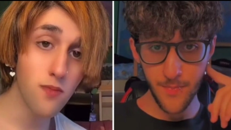 Due immagini di Davide/Alexandra Garufi (da TikTok) Due immagini di Davide/Alexandra Garufi (da TikTok)