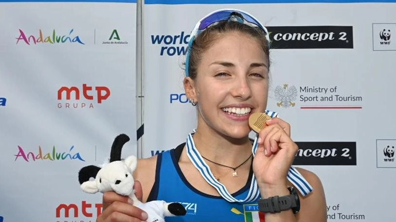L’azzurra Melissa Schincariol sorride dopo il successo nel singolo Pesi Leggeri ai Mondiali U23 di canottaggio L’azzurra Melissa Schincariol sorride dopo il successo nel singolo Pesi Leggeri ai Mondiali U23 di canottaggio