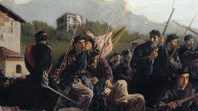 Una raffigurazione della Battaglia di Biumo del 1859 a Varese Una raffigurazione della Battaglia di Biumo del 1859 a Varese