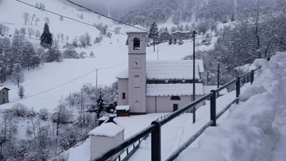 Morterone ricoperta di neve