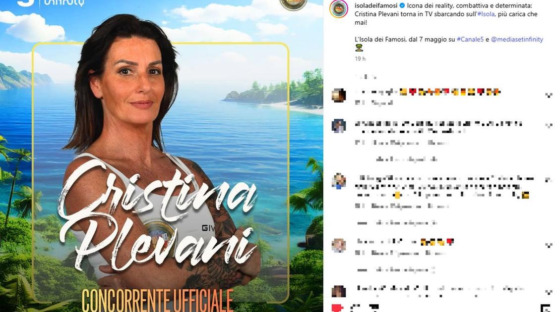cristina plevani pronta isola