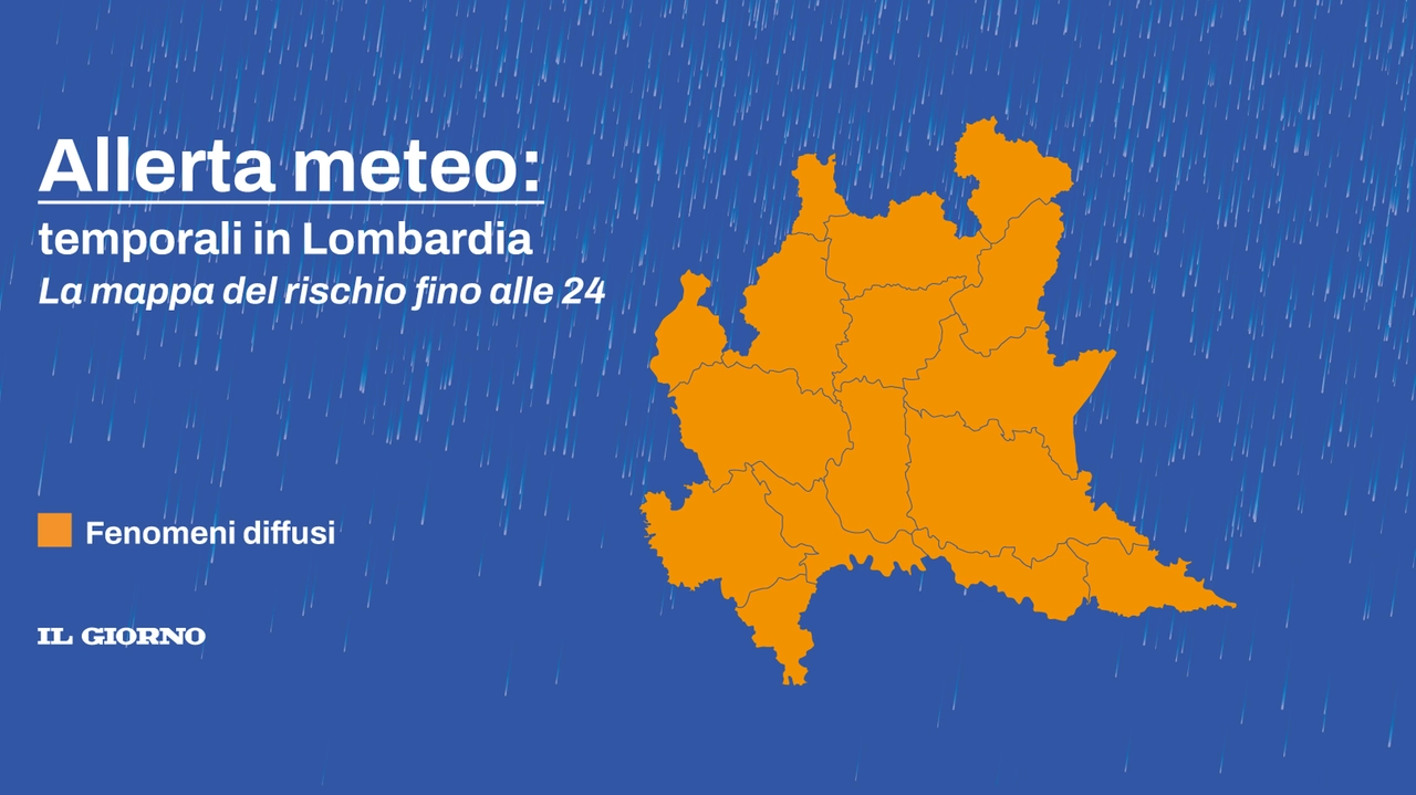 Nuovi temporali con vento e grandine in Lombardia: scatta l’allerta meteo arancione