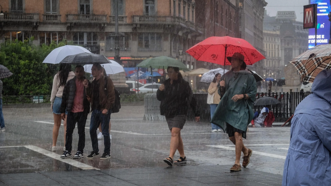 Un temporale estivo a Milano (Archivio) Un temporale estivo a Milano (Archivio)
