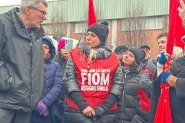 Anche Landini si è confrontato coi lavoratori dell'azienda in crisi