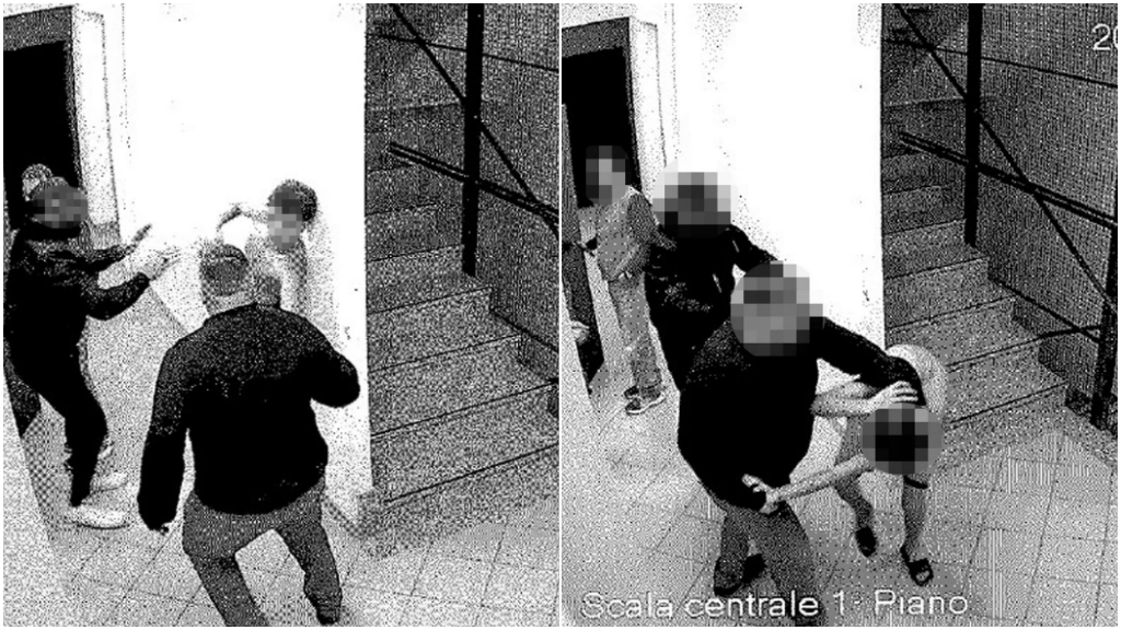 Le immagini tratte dal sistema di videosorveglianza del Beccaria, con le violenze su un detenuto registrate il 15 marzo 2024