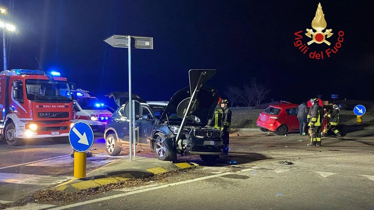 Una delle auto coinvolte Una delle auto coinvolte