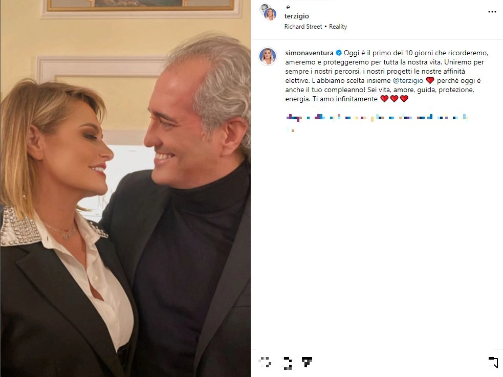 Simona Ventura e Giovanni Terzi (Foto instagram)