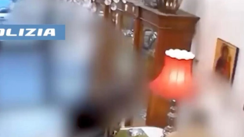 La ladra in azione ripresa dalle telecamere di video sorveglianza interna della gioielleria La ladra in azione ripresa dalle telecamere di video sorveglianza interna della gioielleria