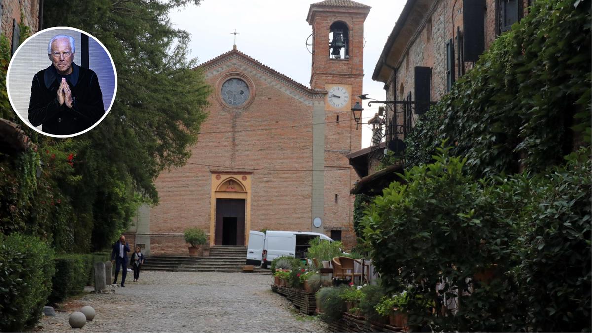 giorgio armani il giorno dei funerali privatissimi solo una ventina di persone a rivalta lutto cittadino a milano e piacenza