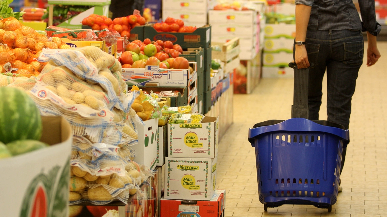 Un supermercato in una foto d'archivio (Imagoeconomia) Un supermercato in una foto d'archivio (Imagoeconomia)