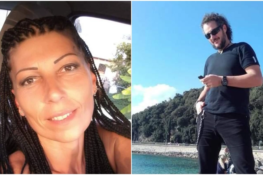 A destra l'infermiere Stefano Del Re, 53 anni, morto assieme alla ex moglie (a sinistra) Lorenza Vezzosi, addetta alle pulizie di 51 anni.