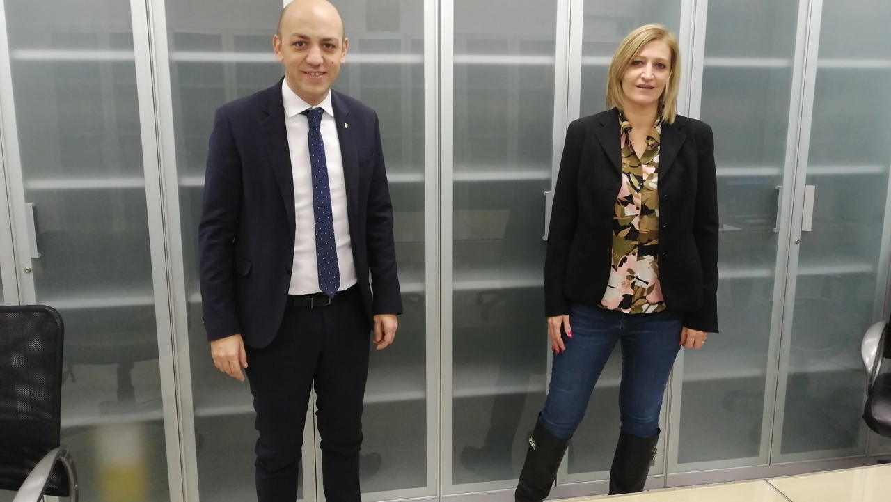 Il sindaco di Codogno Francesco Passerini e l'assessora alla Cultura Silvia Salamina