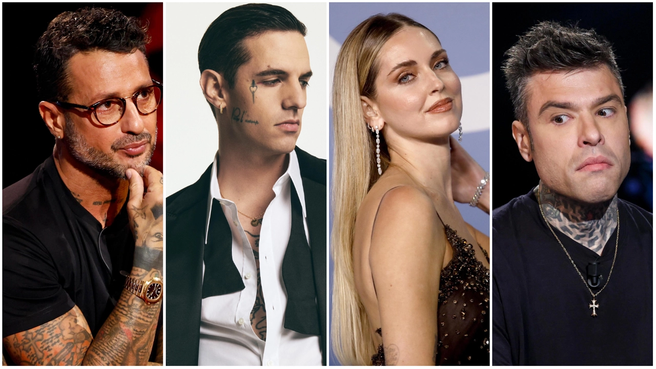 Mauro Corona, Achille Lauro, Chiara Ferragni e Fedez Mauro Corona, Achille Lauro, Chiara Ferragni e Fedez