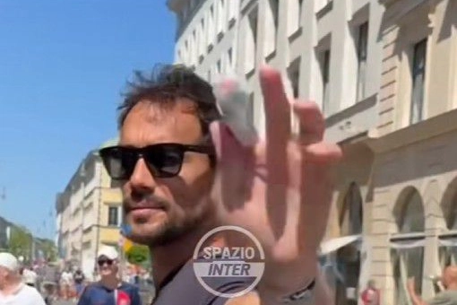 All'Allianz Arena a Monaco c'era un altro grande tifoso interista, il tennista Fabio Fognini