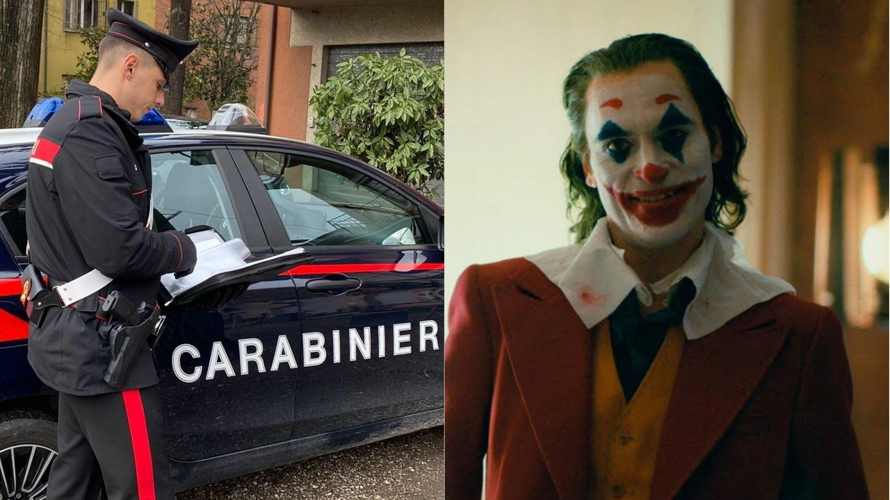 I carabinieri sulle tracce del malvivente mascherato da Joker I carabinieri sulle tracce del malvivente mascherato da Joker