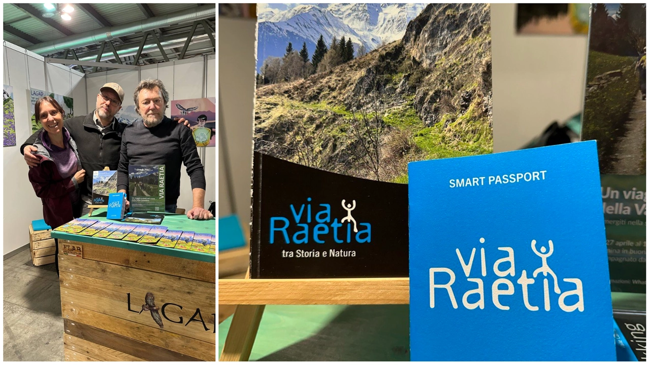 I promotori del Cammino della Via Raetia, lo 'Smart passport' da timbrare lungo le tappe e la guida