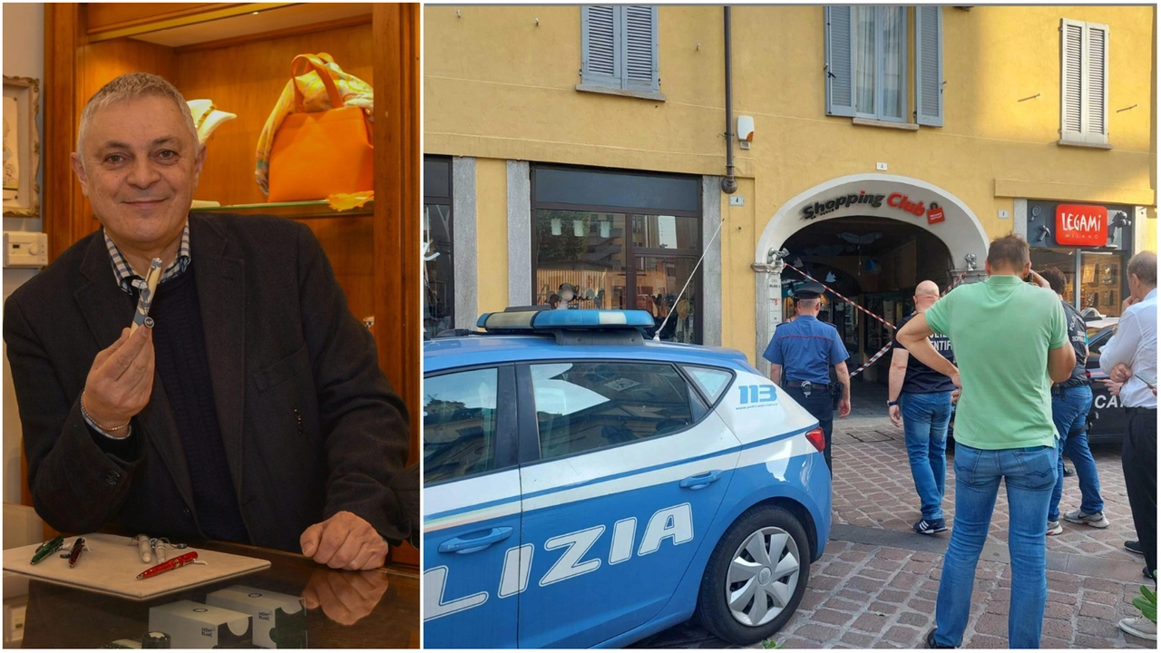 Davide Gorla, la vittima; a destra, la polizia sul luogo dell'omicidio Davide Gorla, la vittima; a destra, la polizia sul luogo dell'omicidio