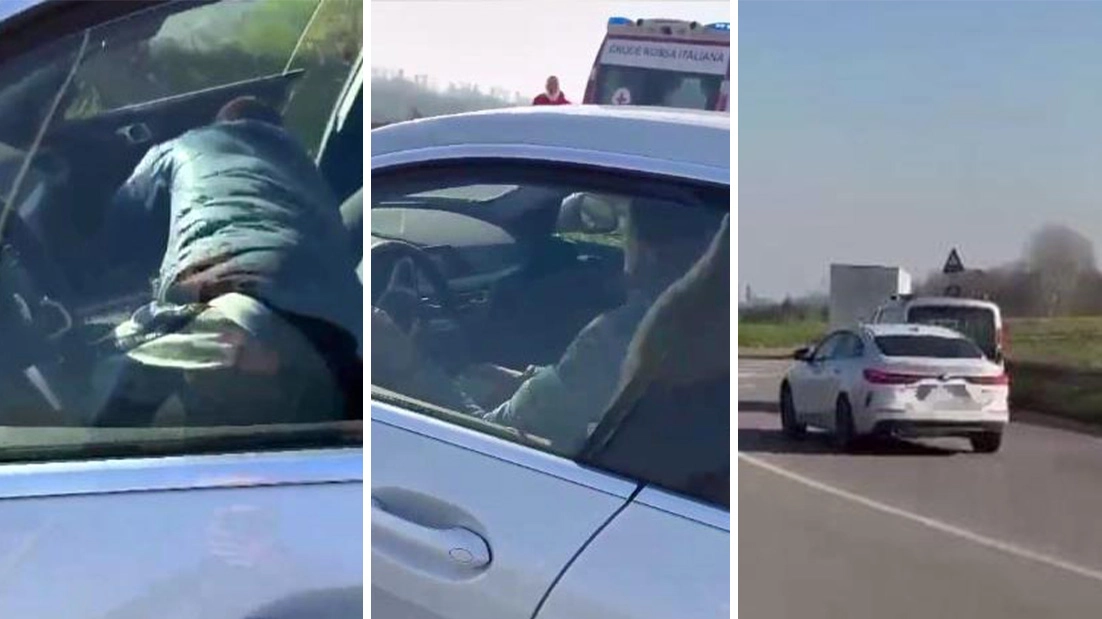 Un passante ha ripreso la scena: l’aggressore all’interno della sua auto dopo aver accoltellato la donna, l’intervento dei sanitari della Croce Rossa che passavano per caso e la fuga con la sua Bmw bianca Un passante ha ripreso la scena: l’aggressore all’interno della sua auto dopo aver accoltellato la donna, l’intervento dei sanitari della Croce Rossa che passavano per caso e la fuga con la sua Bmw bianca