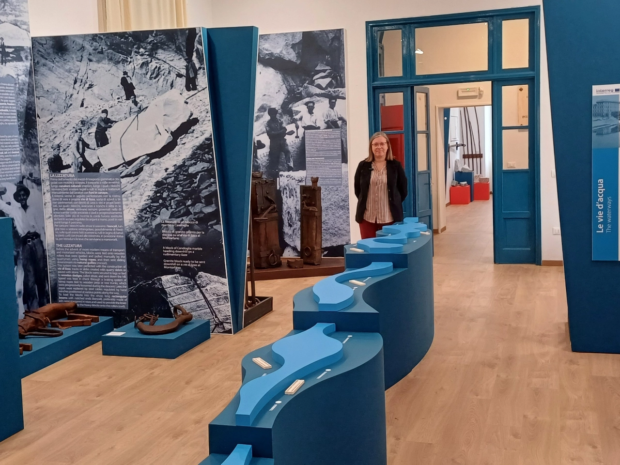 La via d'Acqua dal Lago Maggiore al Duomo di Milano ed Elena Poletti, coordinatrice dell'Ecomuseo del granito di Montorfano e Mergozzo, al Mumag, Museo del Marmo e Granito ad Albo di Mergozzo