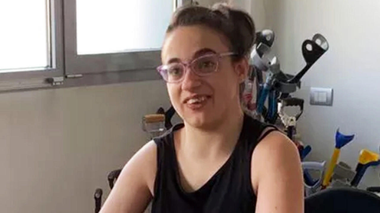Sharon Comi, 26 anni, affetta da tetraparesi spastica Sharon Comi, 26 anni, affetta da tetraparesi spastica
