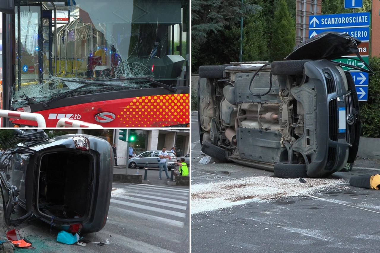 Tre immagini dell'incidente mortale a Scanzorosciate (Local Team)