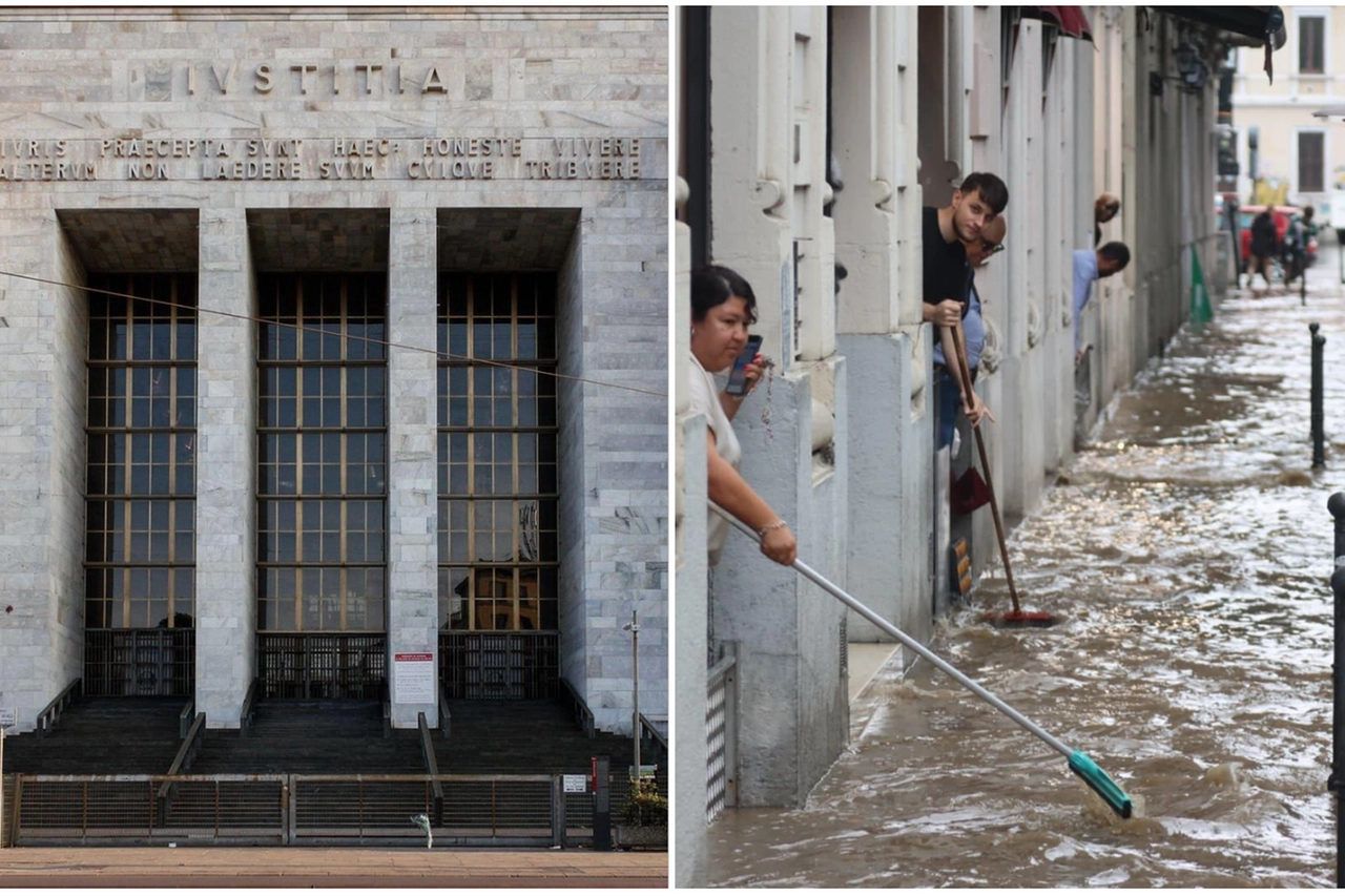 La bomba d'acqua che ha colpito Milano non ha risparmiato palazzo di giustizia