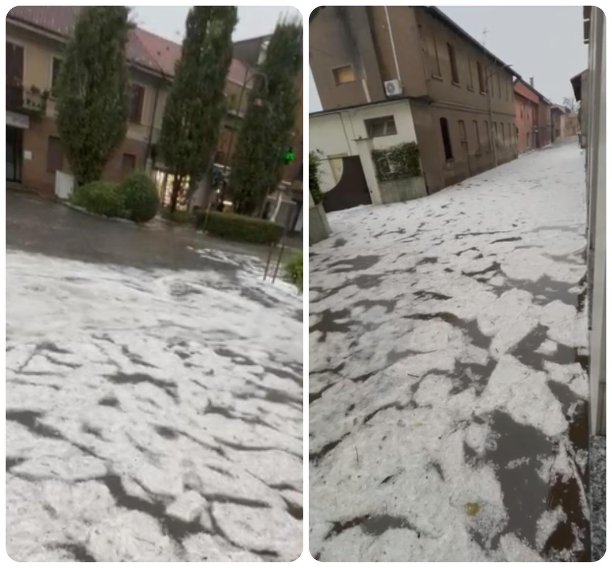 maltempo violenta gradinata a turbigo e alberi caduti a legnano