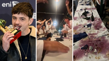Olly, la cena balorda e la tempesta social: il ‘depresso fortunato’ scivola sulle macchie di vino rosso