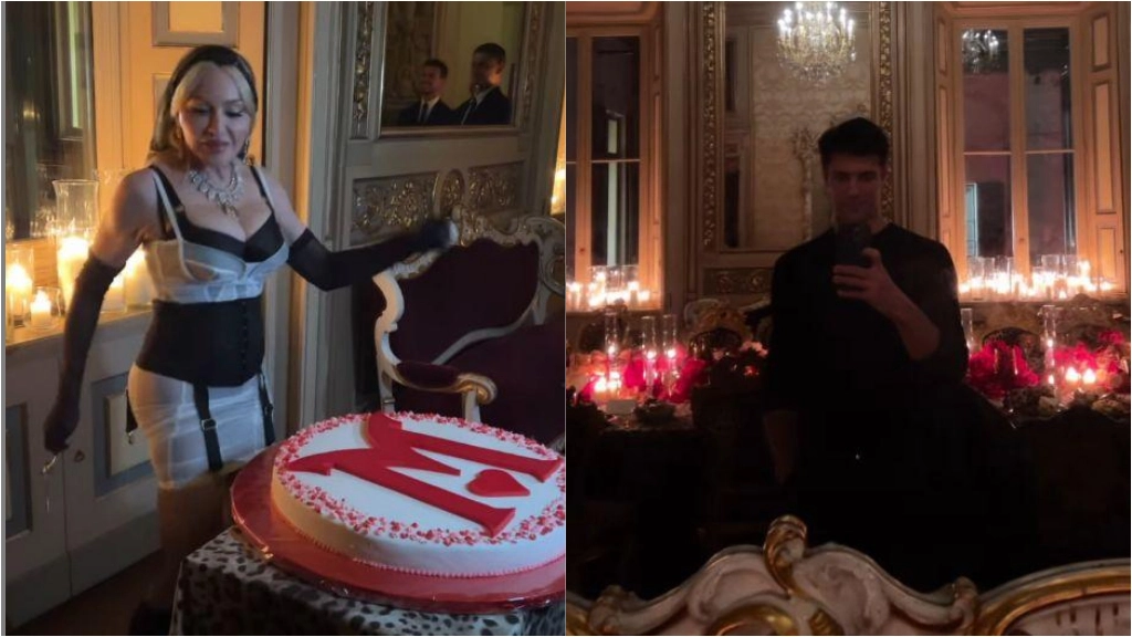 Madonna e Roberto Bolle festeggiano a Milano (Frame video Instagram del ballerino) Madonna e Roberto Bolle festeggiano a Milano (Frame video Instagram del ballerino)