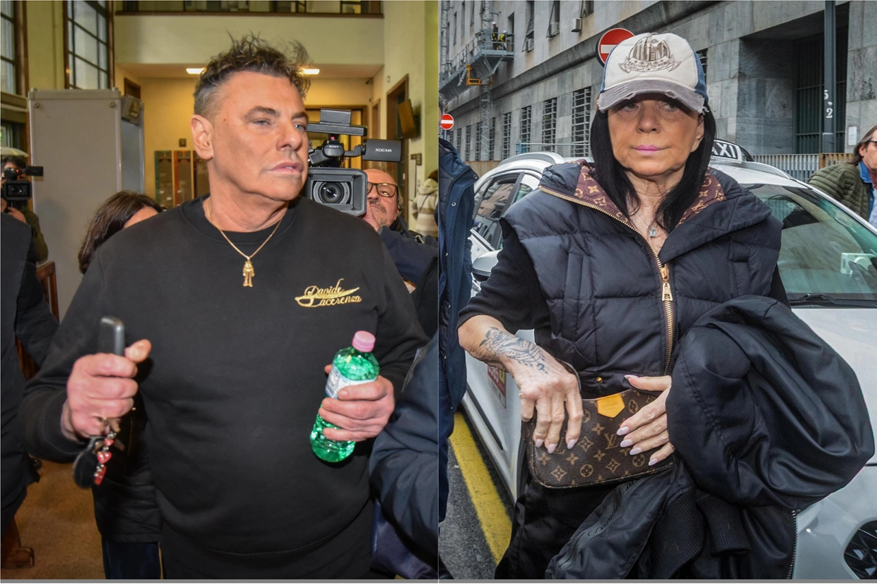 Davide Lacerenza e Stefania Nobilie all'arrivo in Tribunale a Milano
