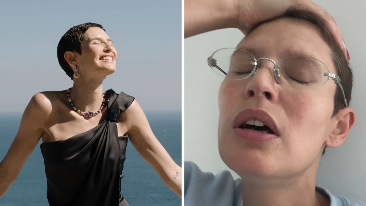 La top model Bianca Balti. A destra, il fotogramma della storia in cui denuncia le case farmaceutiche La top model Bianca Balti. A destra, il fotogramma della storia in cui denuncia le case farmaceutiche