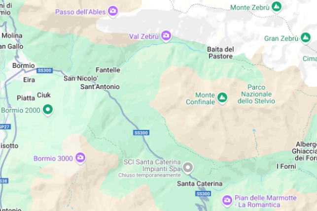Il Monte Confinale all'interno del Parco dello Stelvio, dove è stato avvistato l'orso bruno