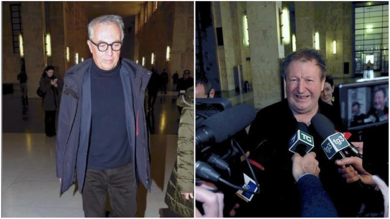 Stefano Boeri (a sinistra) e Cino Zucchi, nei corridoi del tribunale all’uscita dall’interrogatorio