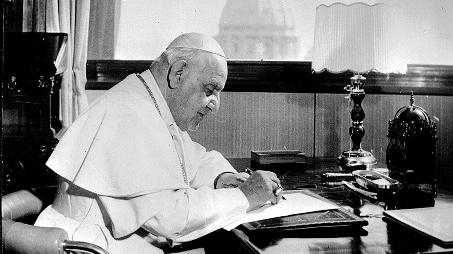 Una foto di papa Roncalli originario della Bergamasca