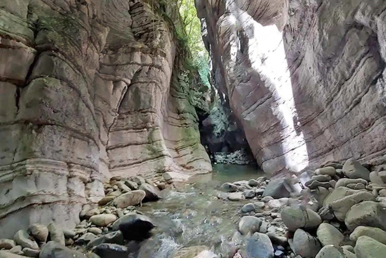 Una forra dove si pratica canyoning