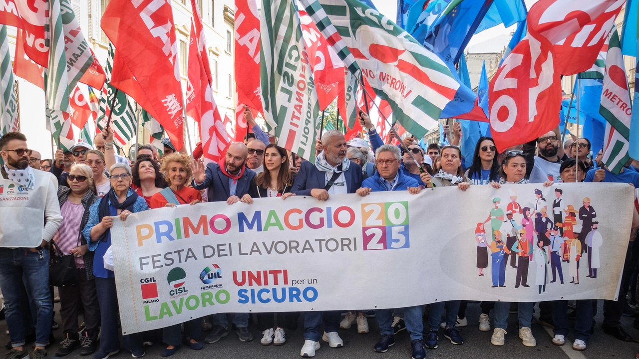 Partenza del corteo del 1 Maggio da corso Venezia