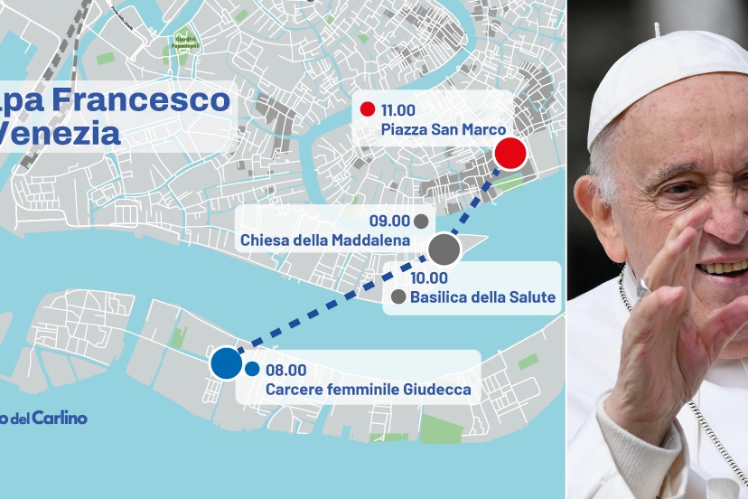 Le tappe della visita di Papa Francesco a Venezia