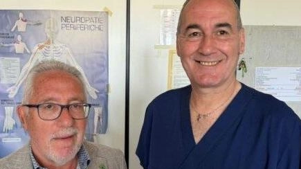 A destra Isidoro La Spina con Maurizio Colombo tesoriere nazionale e presidente di Aisla