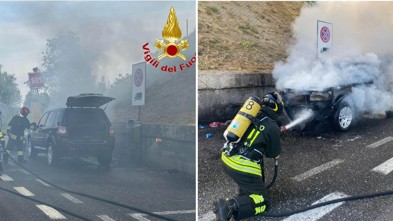L’incendio è divampato da un'auto in corsa nel pomeriggio dell’11 agosto sulla A1 all'altezza del Comune di Villanova del Sillaro: provvidenziale l'intervento dei Vigili del fuoco L’incendio è divampato da un'auto in corsa nel pomeriggio dell’11 agosto sulla A1 all'altezza del Comune di Villanova del Sillaro: provvidenziale l'intervento dei Vigili del fuoco