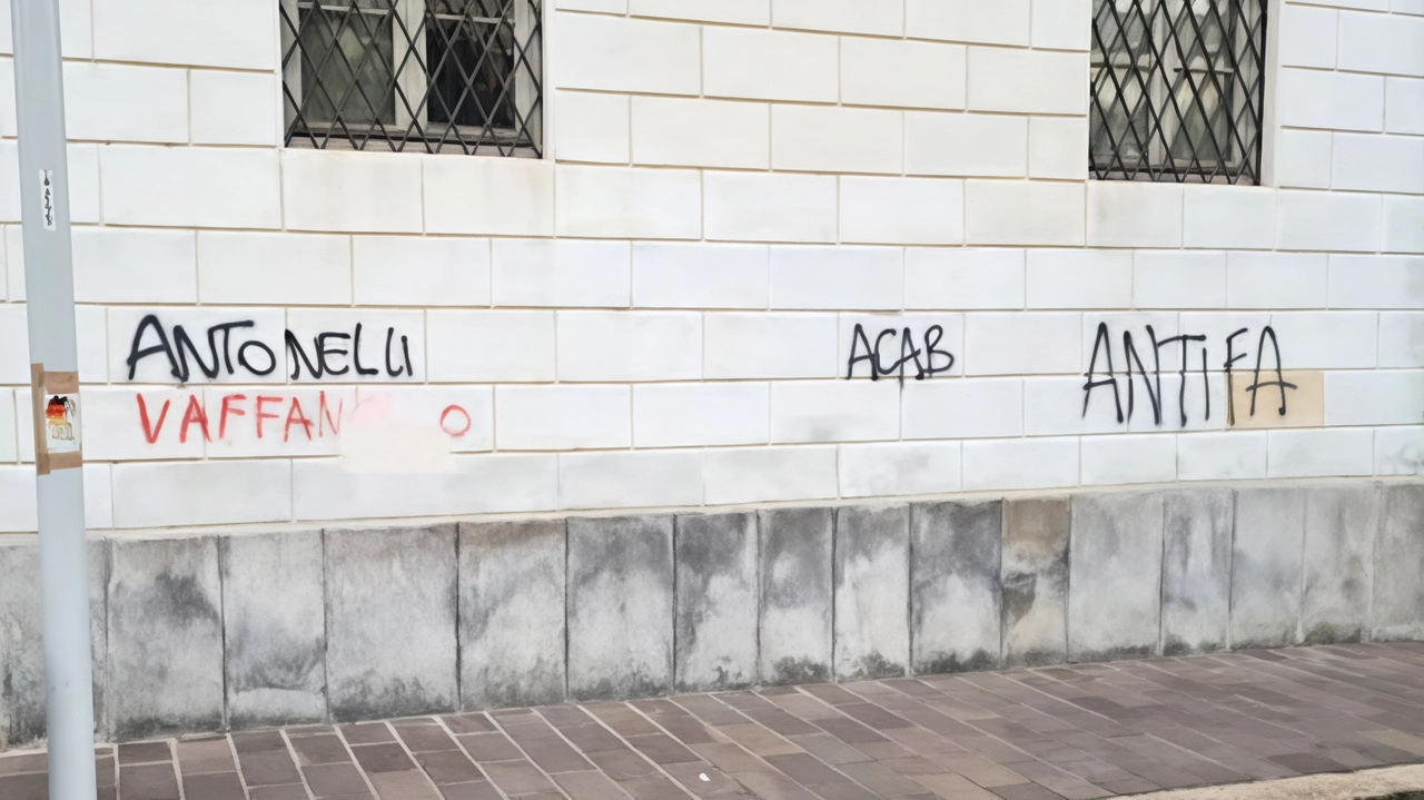 Due giovani denunciati per imbrattamento di edifici storici a Busto Arsizio durante una protesta studentesca.