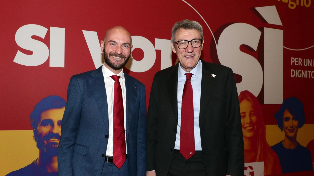 Il segretario generale della Cgil di Milano Luca Stanzione con Maurizio Landini Il segretario generale della Cgil di Milano Luca Stanzione con Maurizio Landini