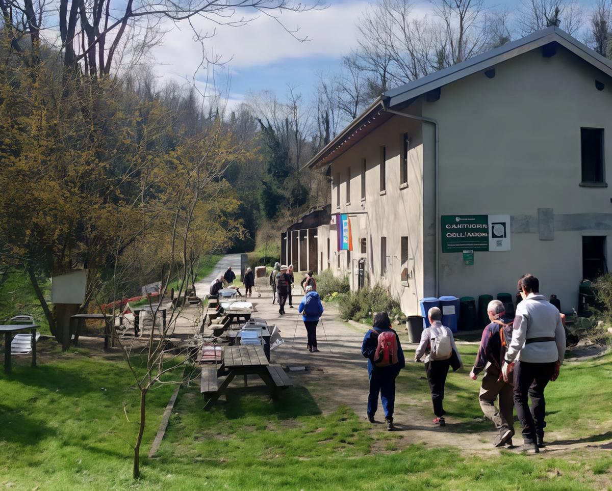 Una passerella sul Naviglio, direzione Stallazzo Una passerella sul Naviglio, direzione Stallazzo