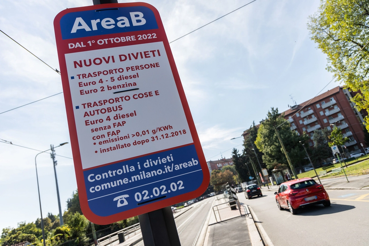 Un varco di Area B in città