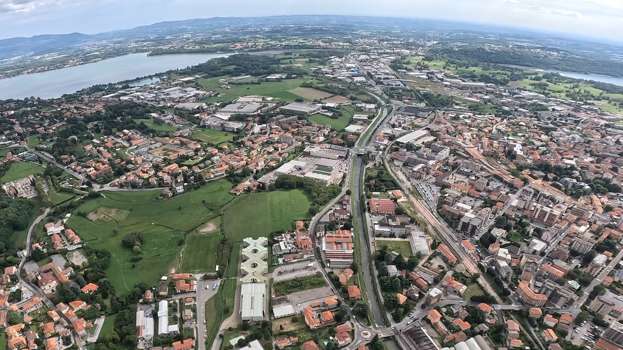 Veduta aera di Erba Veduta aera di Erba