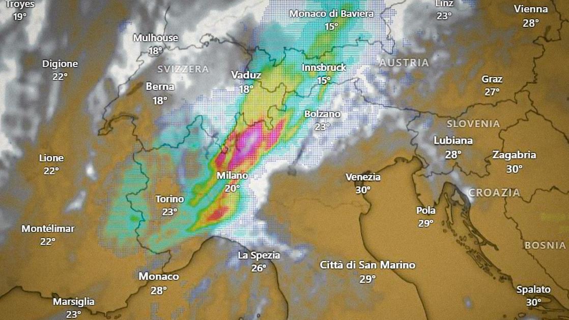 Temporali violenti in arrivo in Lombardia, l’Aeronautica Militare: vento fino 120 all’ora, fulmini e grandinate