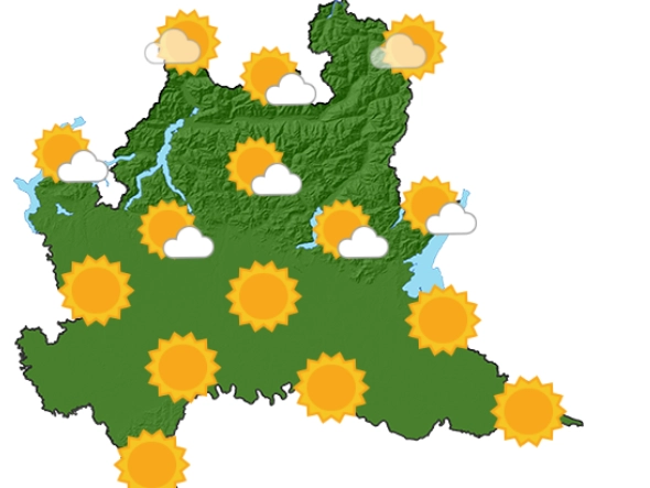 Il tempo sulla Lombardia oggi, 15 settembre (Arpa)